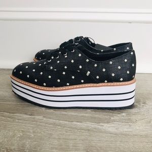 ZARA Black Platform Derby Shoes